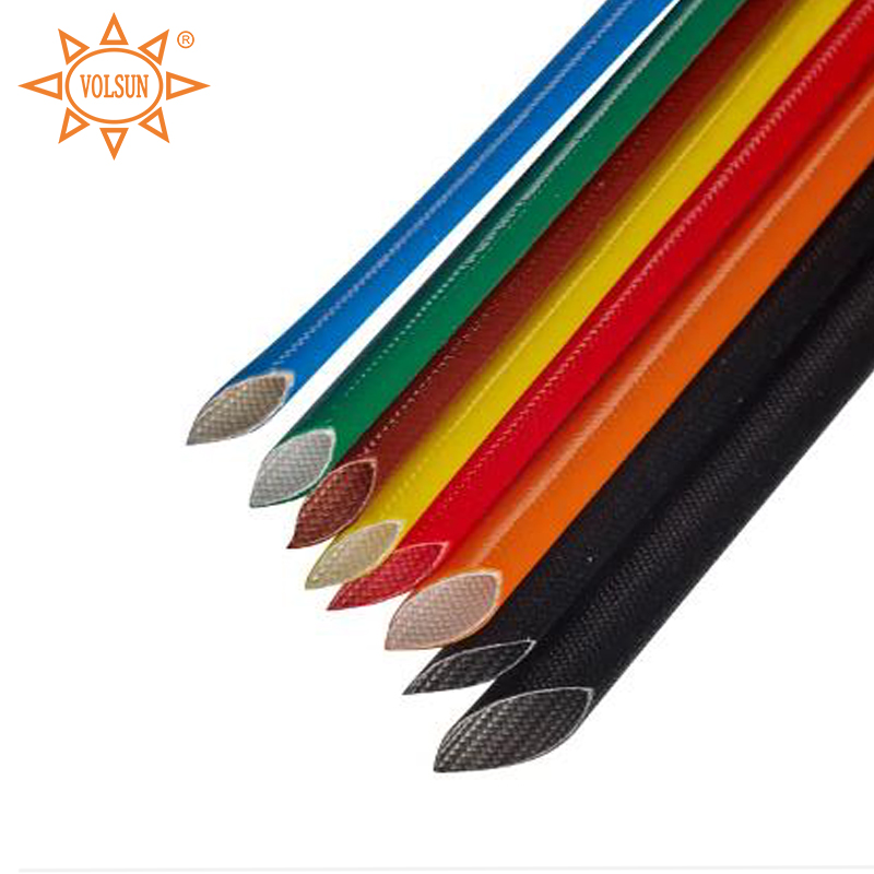 Heat Aging Resistant Silicone Rubber Coated Fiberglass Wire Sleeve